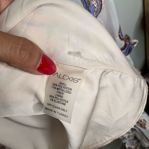 Alexis Marceau Metallic Floral Wrap Top - Picture 6 of 10